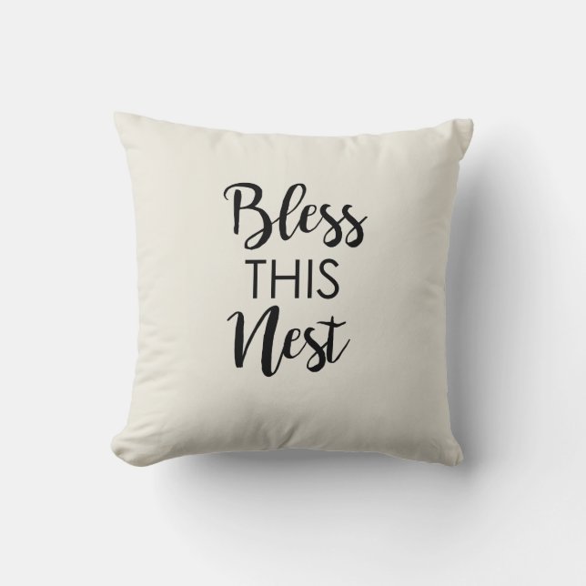 Bless this Nest Pillow (Front)