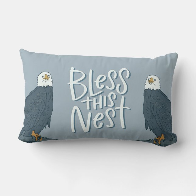 Bless This Nest SWFEC Throw Pillow (Back)