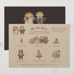 Bless This Union - Cute Wedding Invite Timeline
