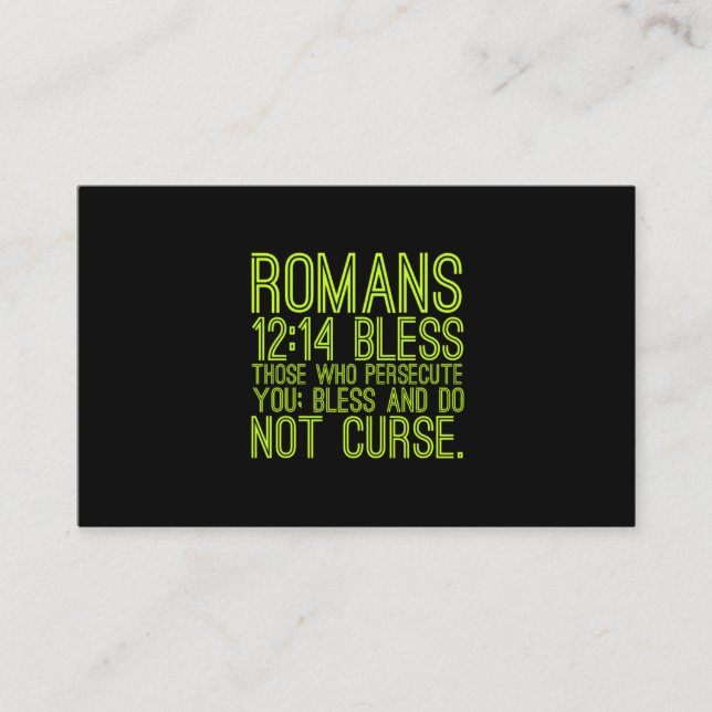 Bless those who persecute you Bible Jesus Christia Business Card (Front)