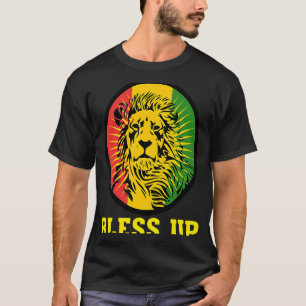 Bless Up Reggae Lion Reggae Music Jah Love Rasta I T-Shirt