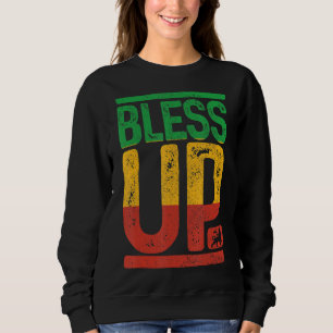 Bless Up Reggae Music Rastafari Lion Of Judah Rast Sweatshirt