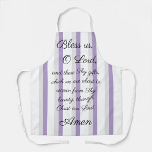Bless us O Lord Lavender Grey Apron