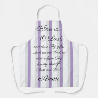 Bless us O Lord Lavender Grey Apron