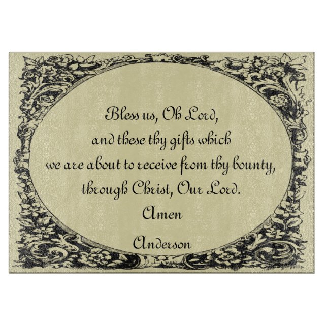 Bless Us , Oh Lord Cutting Board (Front)