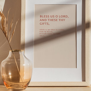 Bless us, Oh Lord, Grace Before Meals Prayer Poste Poster