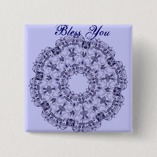 Bless You_ 15 Cm Square Badge