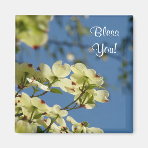 Bless You! magnet gifts Blue Sky Floral Dogwoods