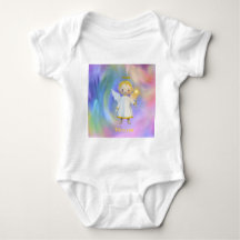 ´Bless You´ rainbow-white baby bodysuit