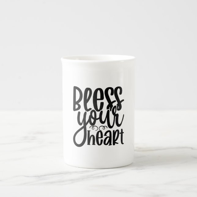 Bless Your Heart  Bone China Mug (Front)