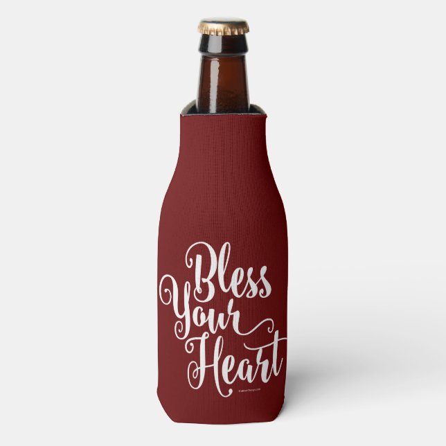 Bless Your Heart Bottle Cooler (Bottle Front)
