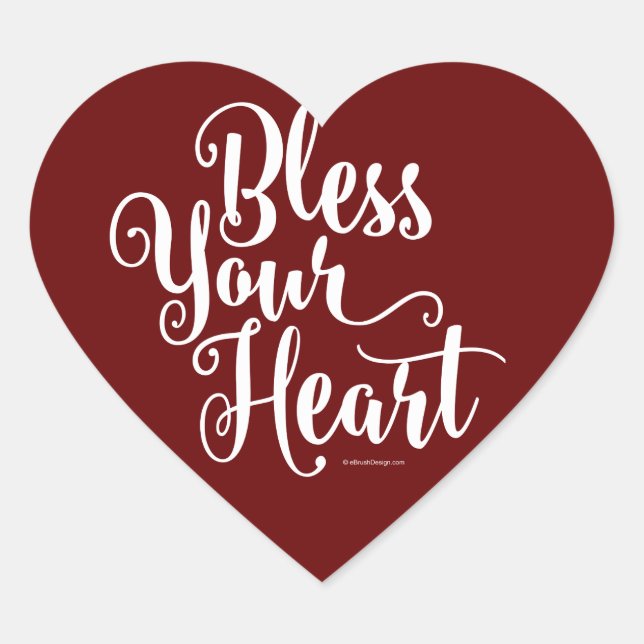Bless Your Heart Heart Sticker (Front)