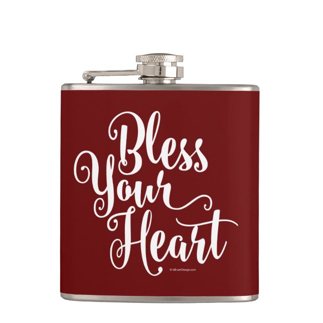 Bless Your Heart Hip Flask (Front)