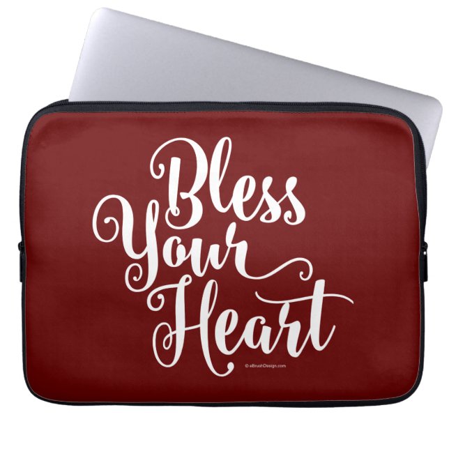 Bless Your Heart Laptop Sleeve (Front)