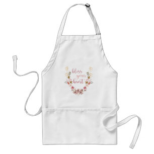 Bless Your Heart (pink flowers) Standard Apron