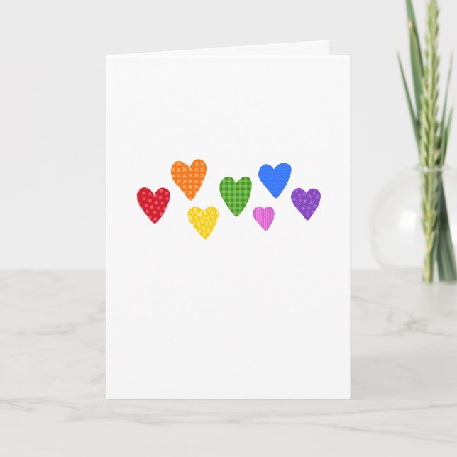 BLESS YOUR HEART Rainbow Colours TEXT Thankyou Card (Front)