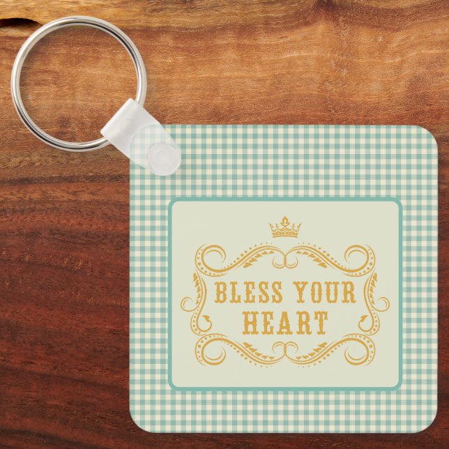 Bless Your Heart Southern Quote  Key Ring (Front)