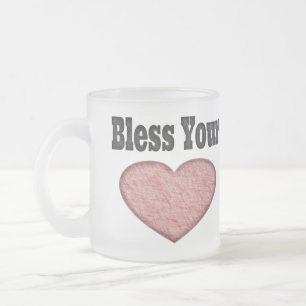 Bless Your Heart - Southern Saying Frosted Glass Coffee Mug