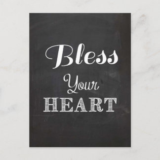Bless your heart  southern saying quote postcard