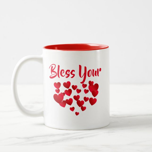 Bless Your Little Hearts Two-Tone Coffee Mug (Left)