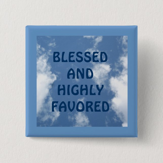 Blessed_ 15 Cm Square Badge (Front)