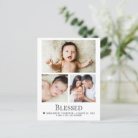 Blessed 3 Baby Photos Birth announcement