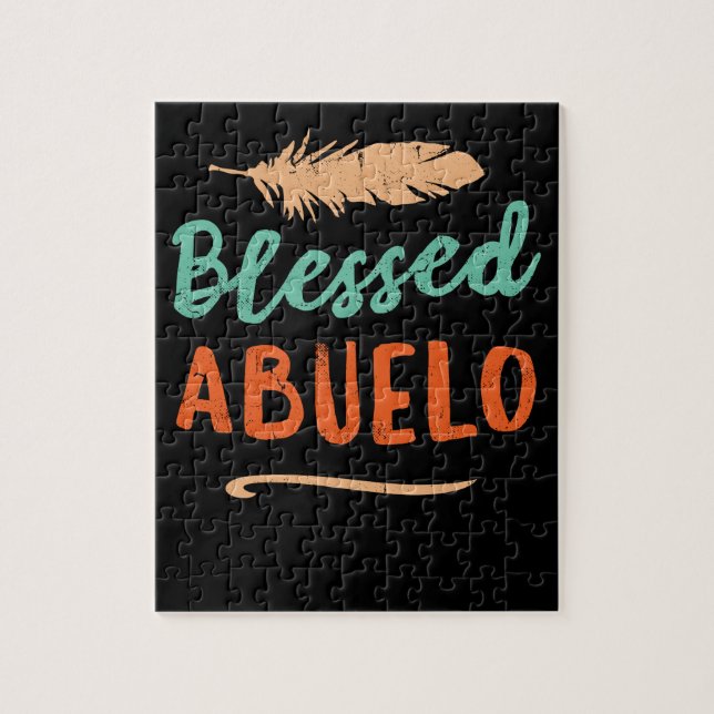 Blessed Abuelo Puerto Rico Grandpa Fathers Day Jigsaw Puzzle (Vertical)