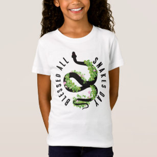 Blessed All Snakes Day Lucky Serpent & Clover T-Shirt