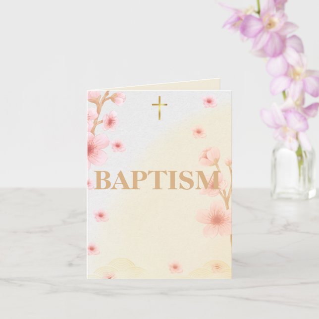 "Blessed and Baptised: A Day to Remember" Card (Orchid)