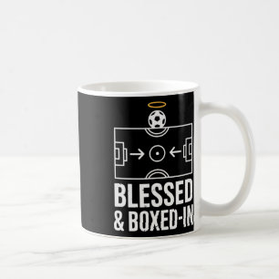 Blessed And Boxed In Soccer Pitch Halo Playmaker Coffee Mug