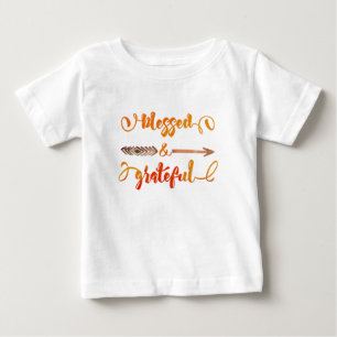 blessed and grateful thanksgiving baby T-Shirt