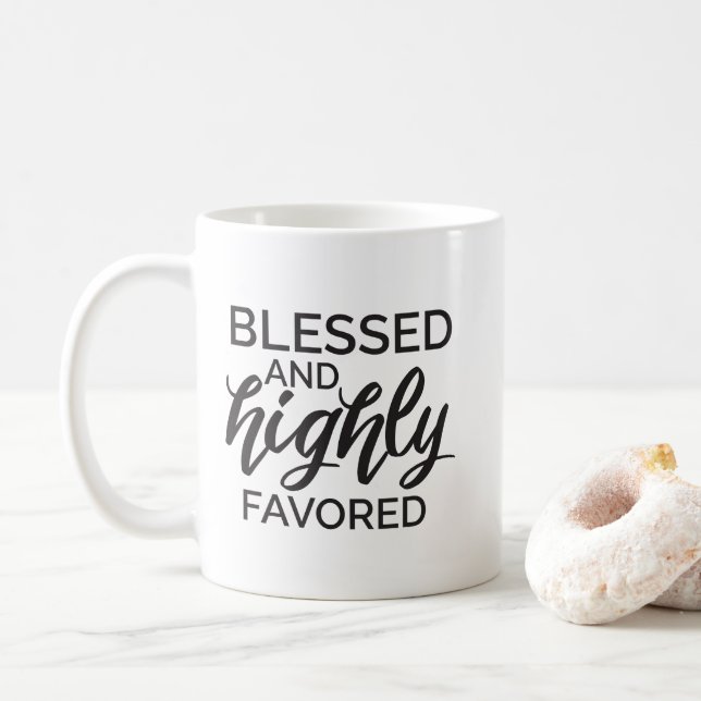 Blessed and Highly Favored Coffee Mug (With Donut)