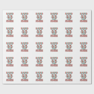 Blessed and Highly Favored Floral Vintage Design_1 Wrapping Paper