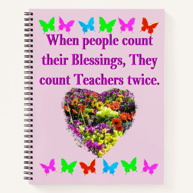 BLESSED AND INSPIRING TEACHER DESIGN NOTEBOOK (Front)