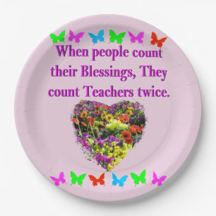 BLESSED AND INSPIRING TEACHER DESIGN PAPER PLATE