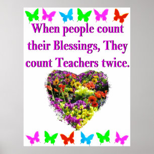 BLESSED AND INSPIRING TEACHER DESIGN POSTER