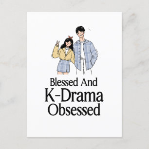 Blessed and K-Drama Obsessed Postcard