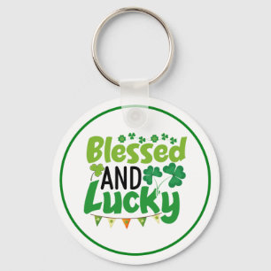 Blessed And Lucky St. Patrick’s Day Design-61103 Key Ring