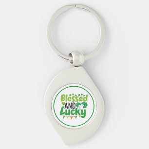 Blessed And Lucky St. Patrick’s Day Design-61103 Key Ring