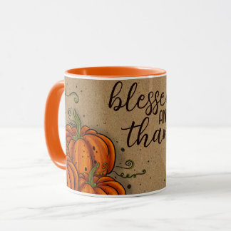 Blessed and thankful mug