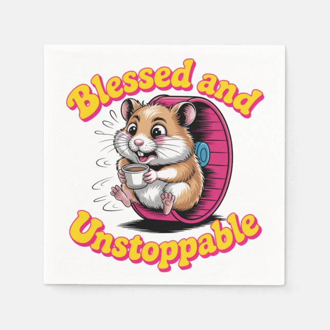 Blessed And Unstoppable Napkin (Front)