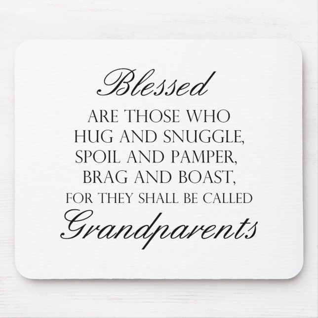 Blessed Are... Grandparents Mouse Mat (Front)