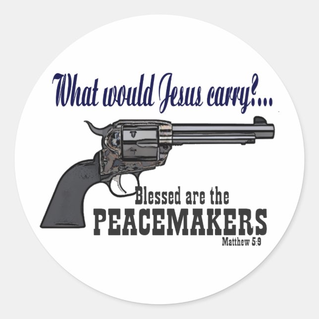 Blessed Are The Peacemakers Classic Round Sticker (Front)