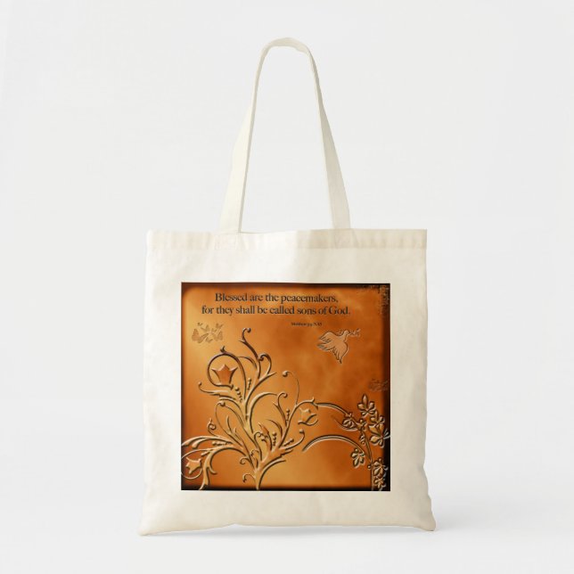 Blessed are the Peacemakers Tote Bag (Front)