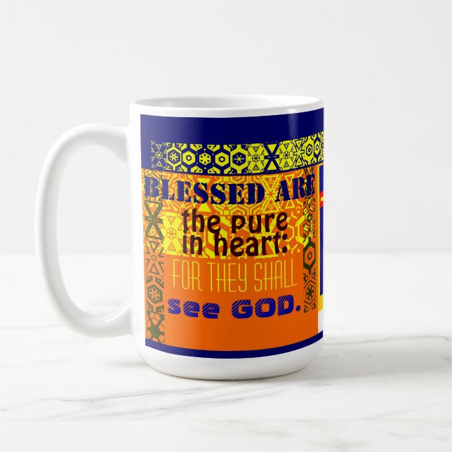 "Blessed Are The Pure in Heart" Coffee Mug (Left)
