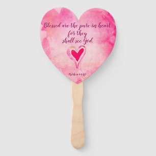 Blessed are the pure in heart - Matthew 5:8  Hand Fan