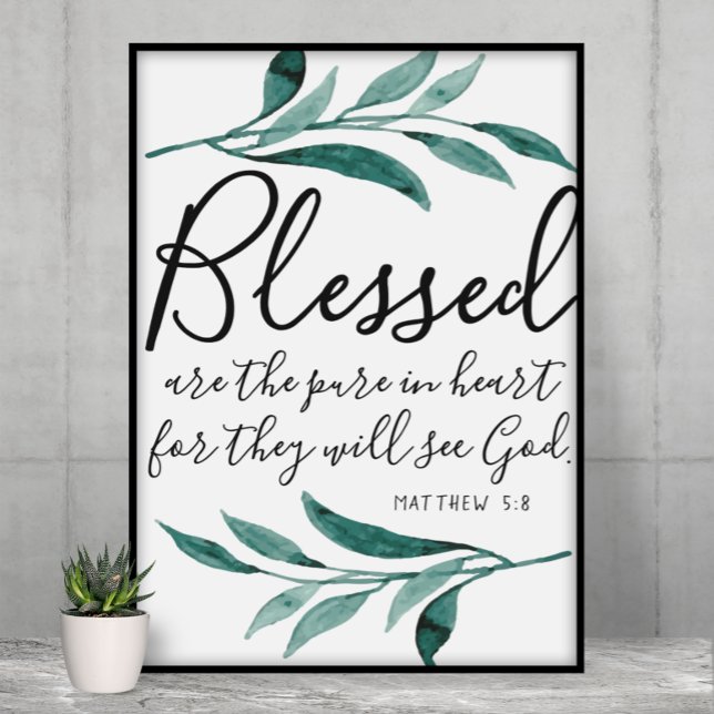Blessed are the Pure in Heart Scripture Print (Creator Uploaded)