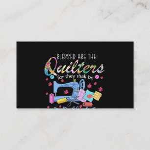 Blessed Are The Quilters For They Shall Piecemaker Business Card