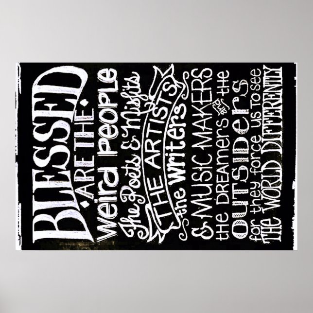 Blessed are the Weird People Poster (Front)