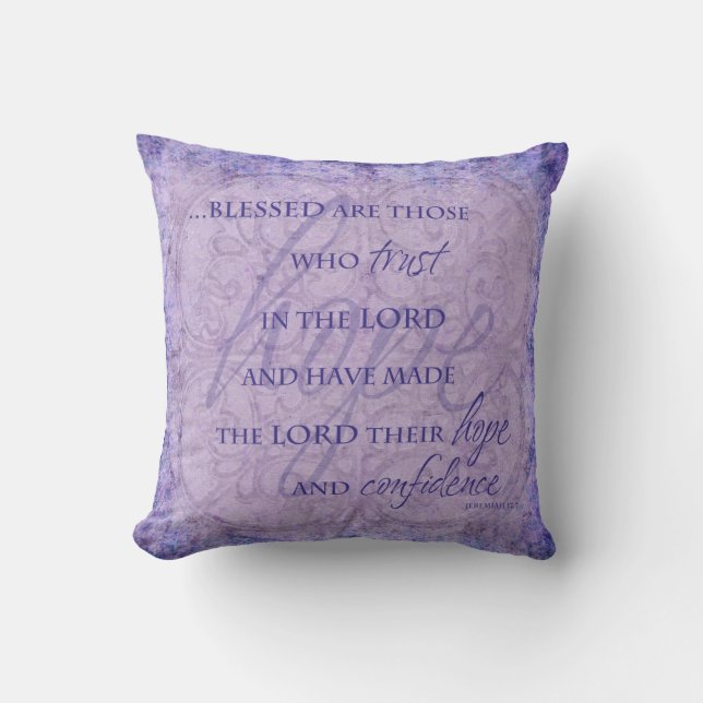 Blessed are Those Who trust in the Lord Pillow (Front)